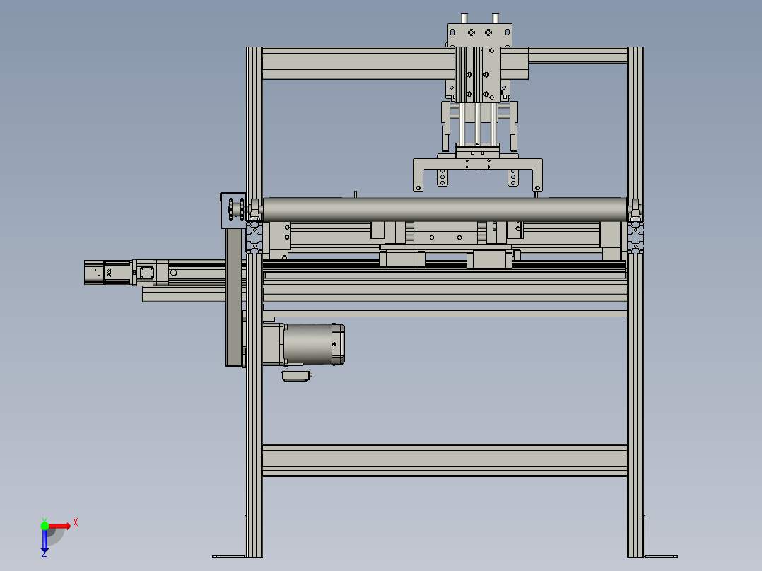 WH铝型材滚筒线俯视图
