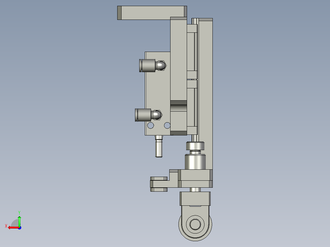 02-00-01滚轮机构后视图