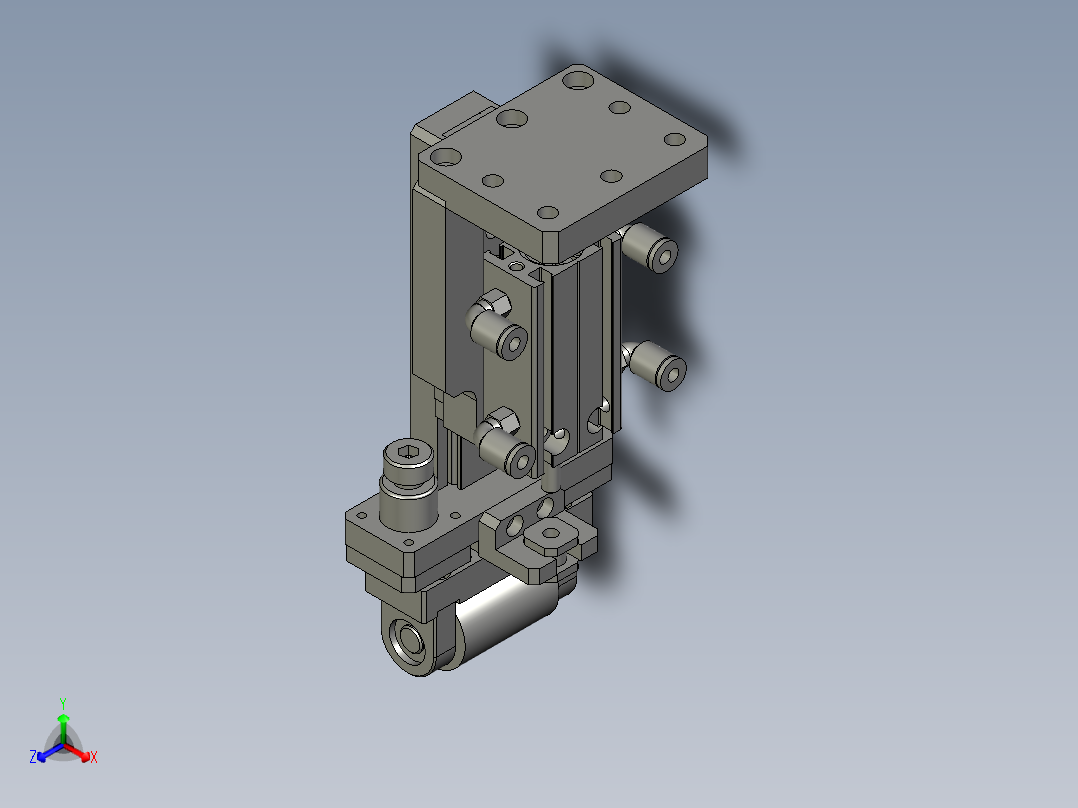 02-00-01滚轮机构正等轴测图