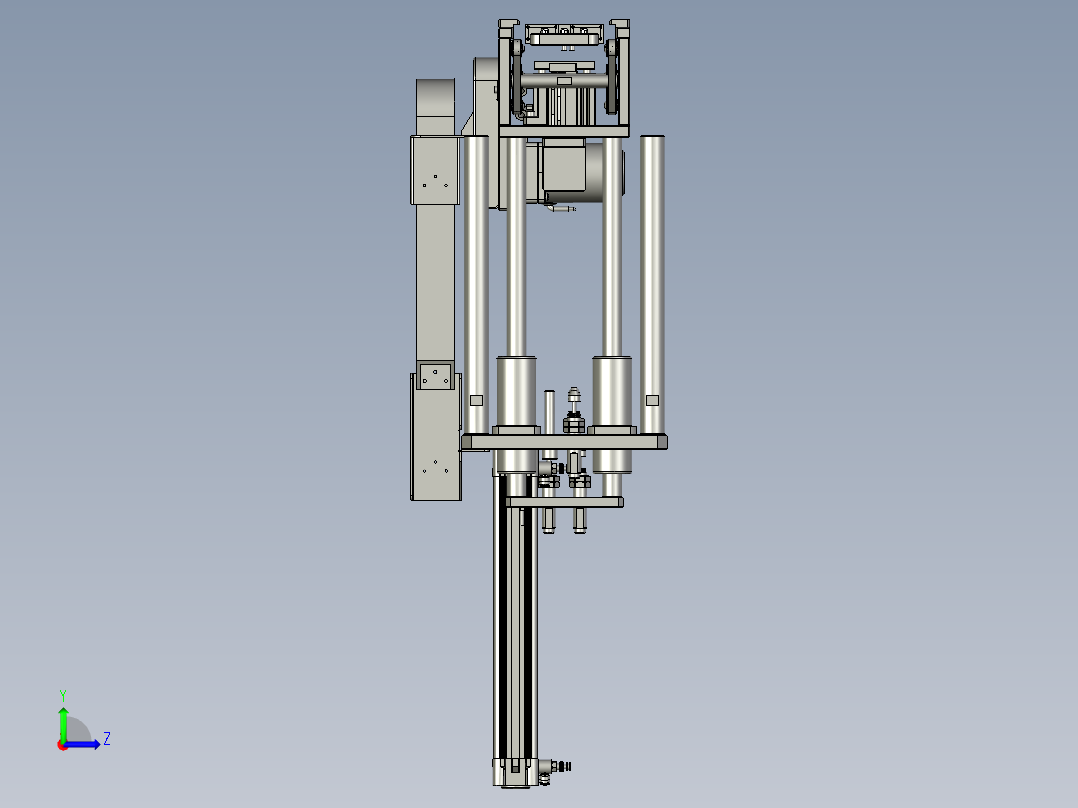 线体升降模组左视图