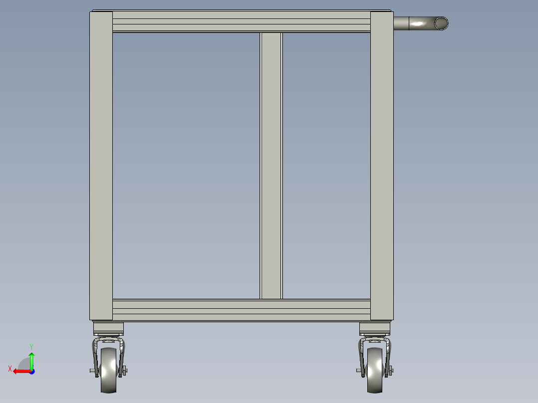 HWV2支架物料车后视图