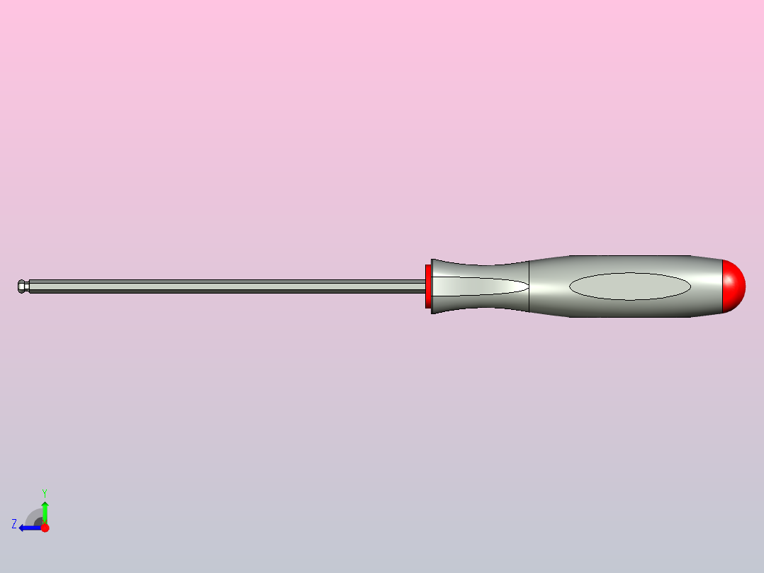 2mm球头六角螺丝刀右视图