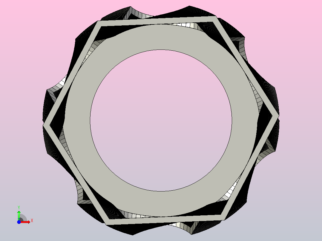 彩虹六角扭曲盒前视图