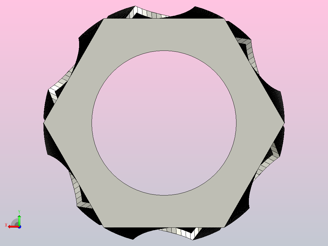 彩虹六角扭曲盒后视图