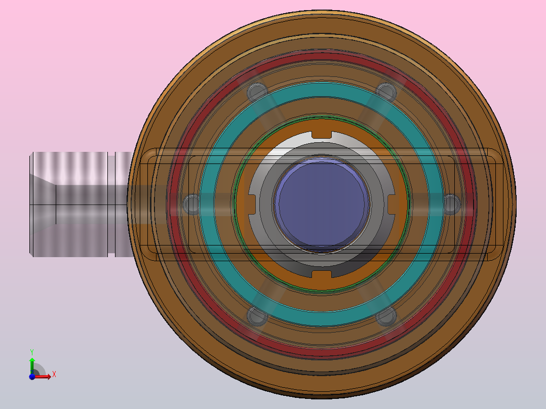 塑料注射成型机液压系统（SW+CAD+说明书）前视图