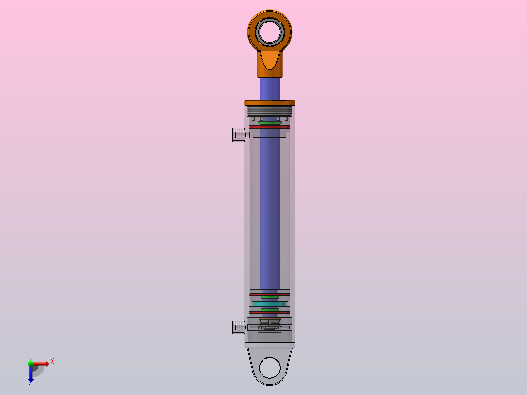塑料注射成型机液压系统（SW+CAD+说明书）俯视图