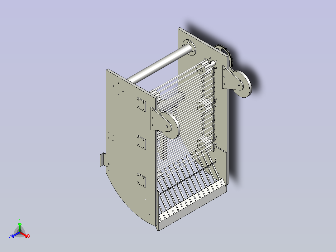 甘薯收获机主视图