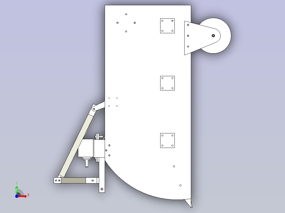 甘薯收获机前视图