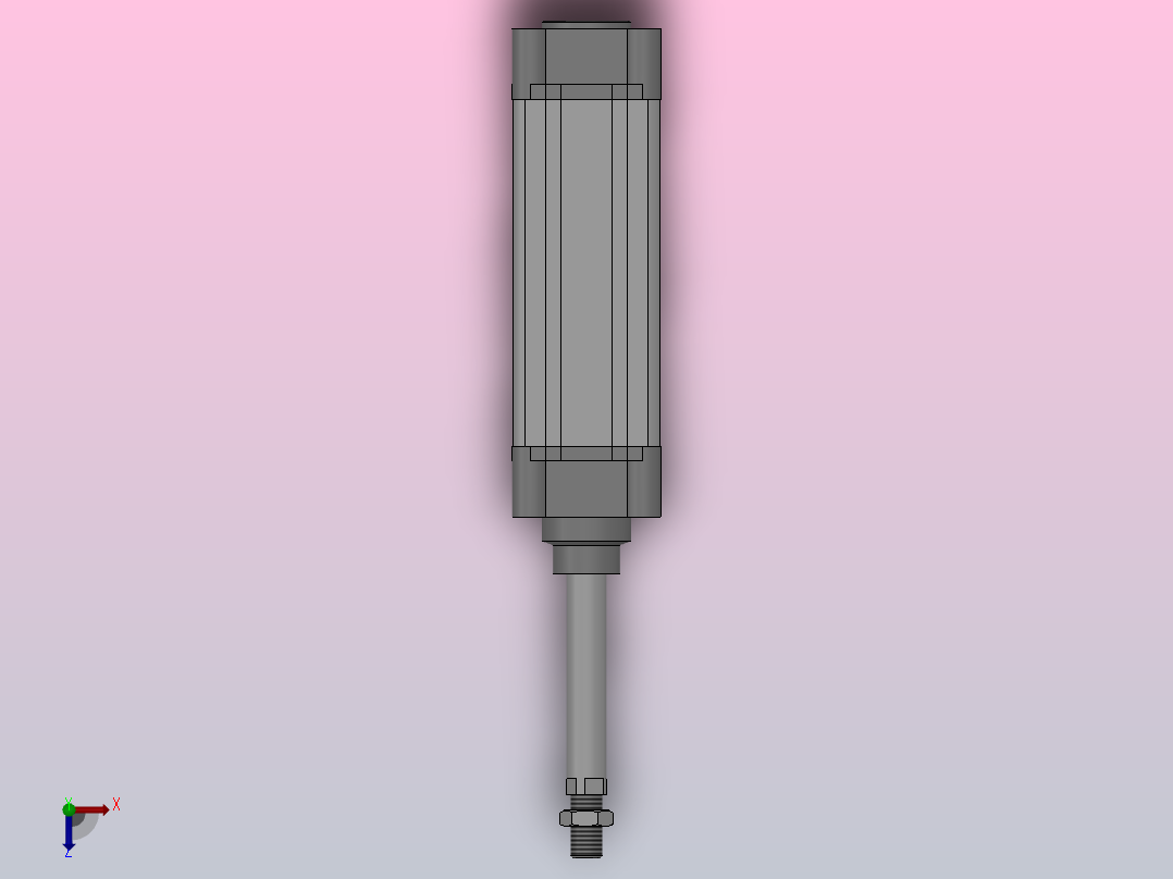 SE标准复动型气缸SE 63×150-S俯视图