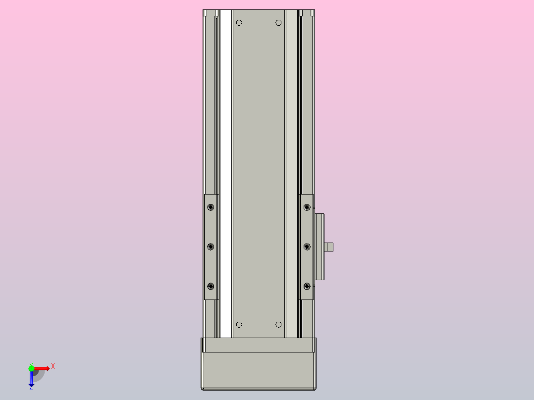 日规模组半封闭丝杆TPA-HNR-85S-1610C-L100-MP-C-P20-N3俯视图