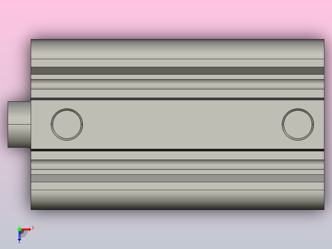 气缸CDQ2B40-50DCZ俯视图