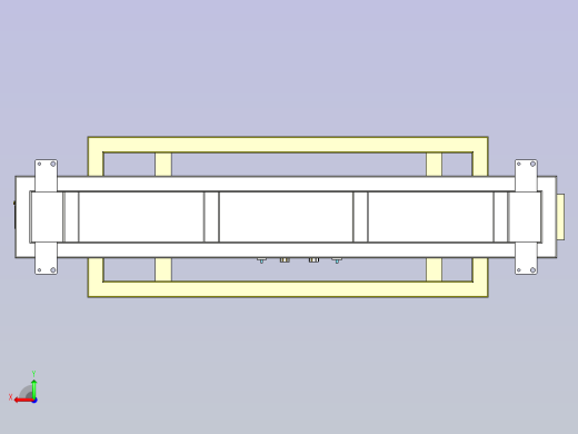 一款摩托车龙骨焊接夹具3D模型后视缩略图