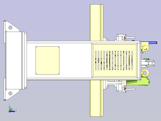 一款摩托车龙骨焊接夹具3D模型左视缩略图