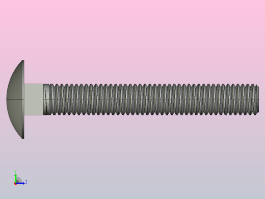 M8X60mm毫米DIN603螺栓左视缩略图