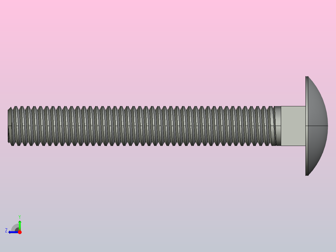 M8X60mm毫米DIN603螺栓右视图