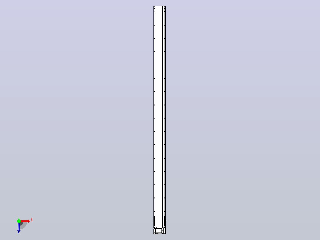 皮带直线轴半封闭可选导轨TPA-HNB-175D-140-L3050-RU-C-P75-N3俯视图