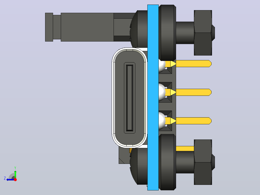 PL2303 USB转TTL转换器右视图