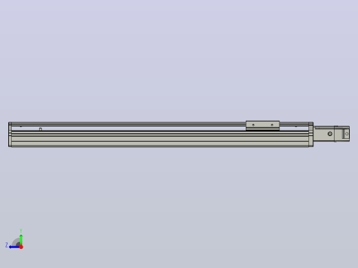 SYS12-BC-550-100W滚珠花健、支撑座、滚珠丝杠、交叉导轨、直线模组.STEP右视缩略图