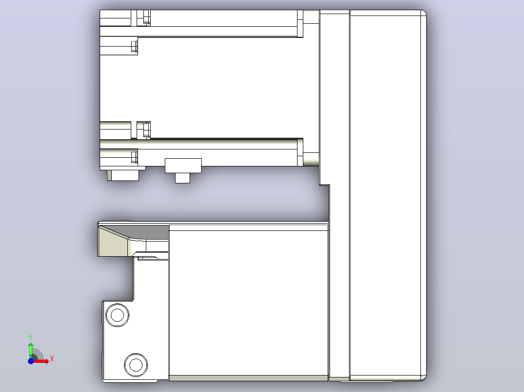 皮带直线轴双滑块型TPA-GCBS-150-P80-L100-RU-M75-N3前视图