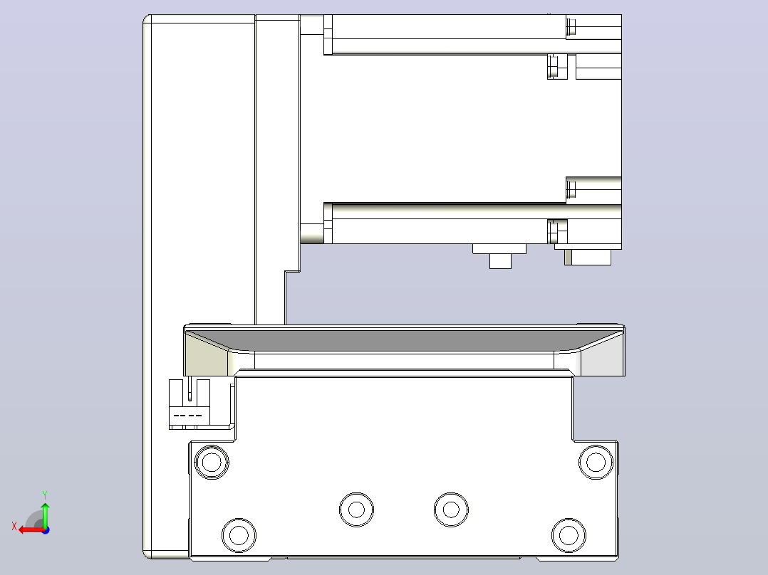 皮带直线轴双滑块型TPA-GCBS-150-P80-L100-RU-M75-N3后视图