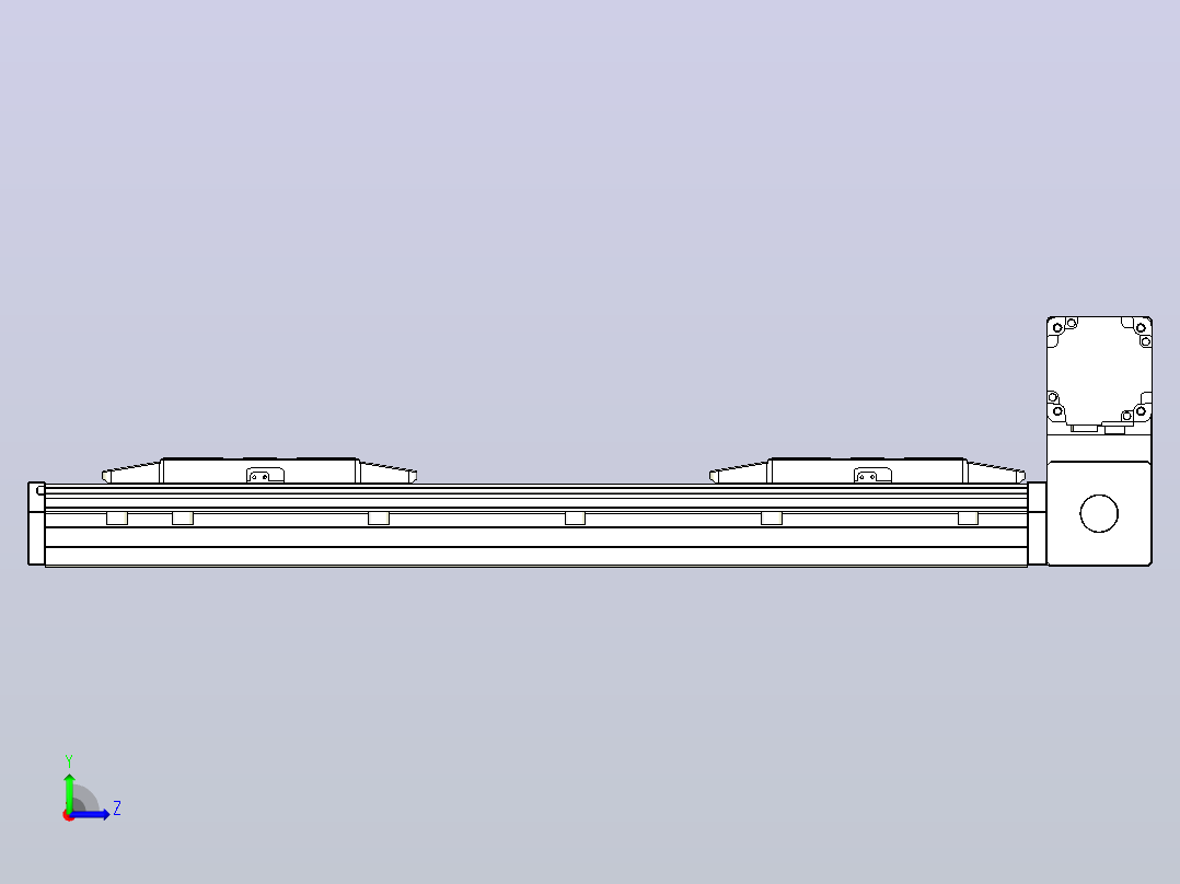 皮带直线轴双滑块型TPA-GCBS-150-P80-L100-RU-M75-N3左视图