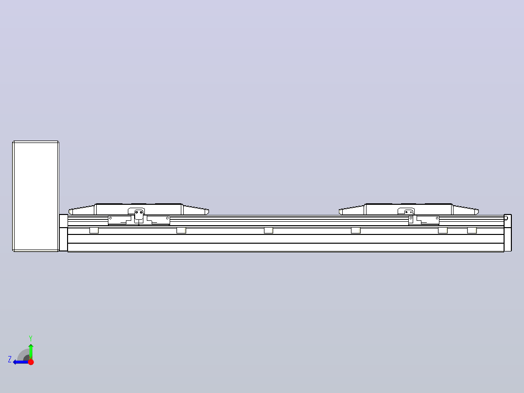 皮带直线轴双滑块型TPA-GCBS-150-P80-L100-RU-M75-N3右视图