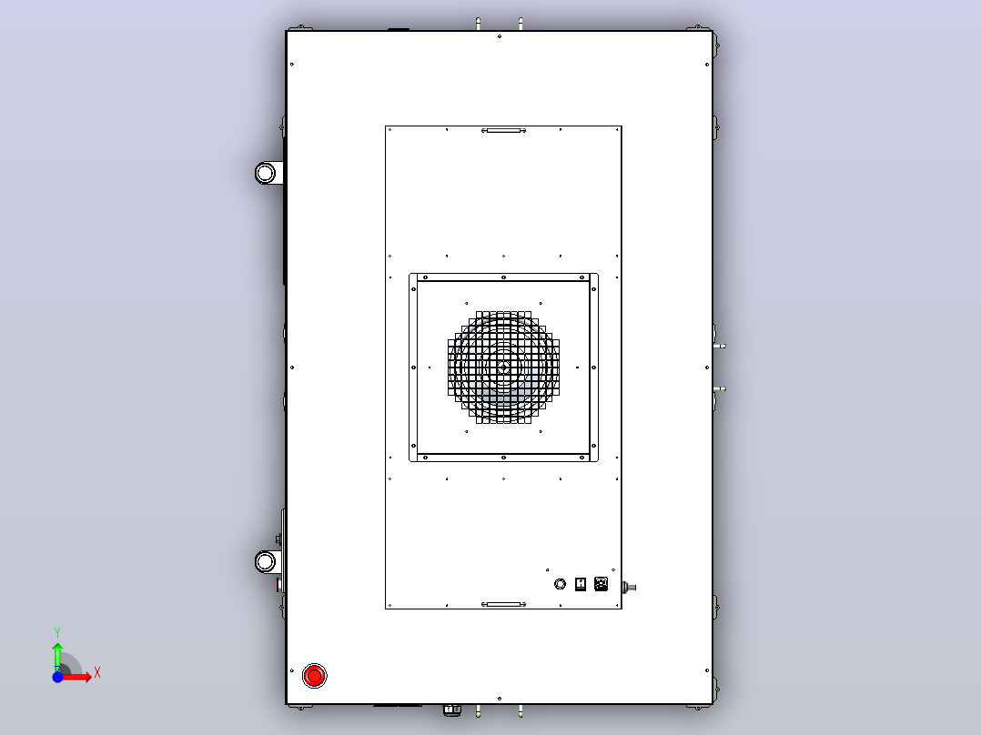Appearance testing equipment注塑件外观检测设备3D图纸 x_t格式前视图
