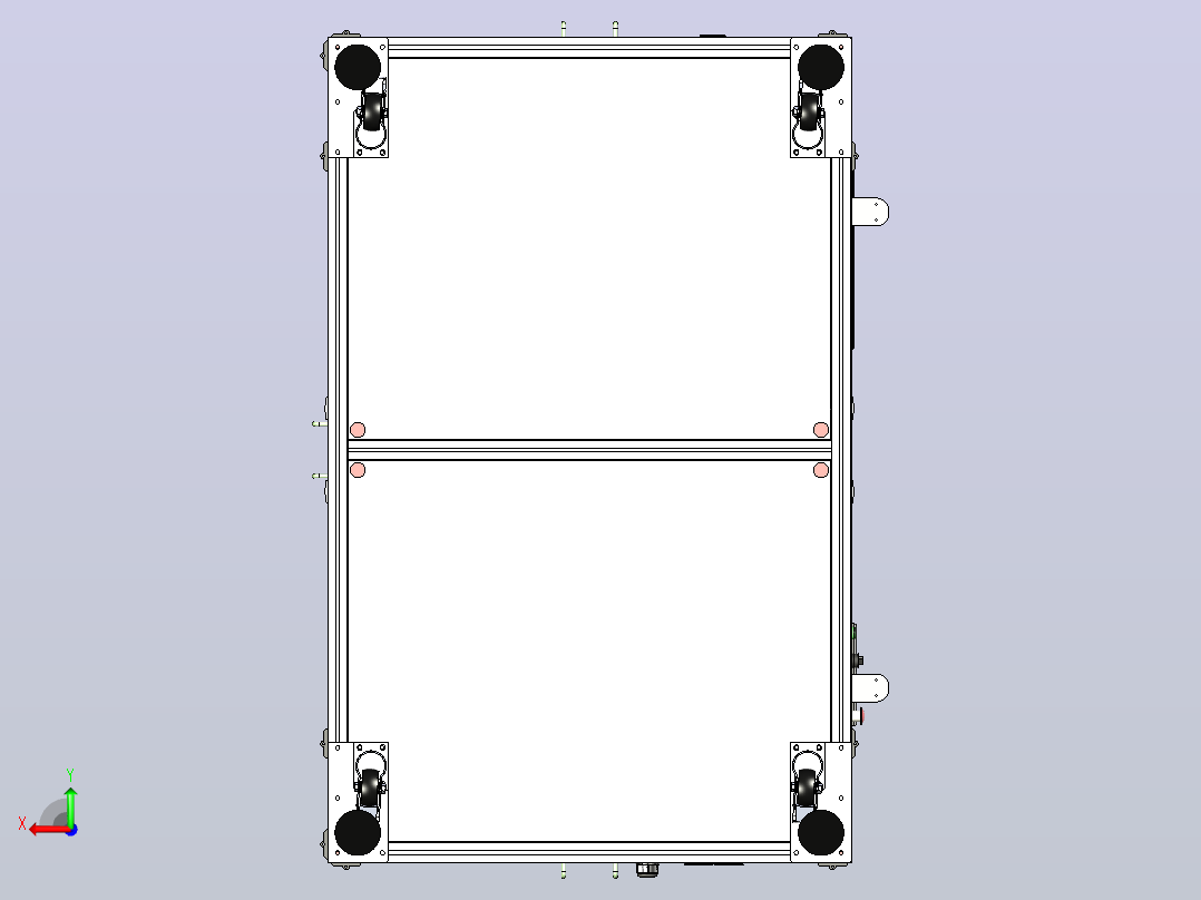 Appearance testing equipment注塑件外观检测设备3D图纸 x_t格式后视图