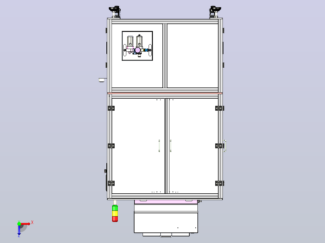 Appearance testing equipment注塑件外观检测设备3D图纸 x_t格式俯视图