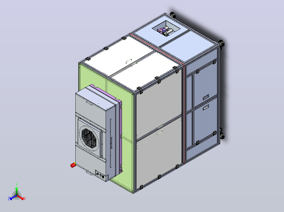 Appearance testing equipment注塑件外观检测设备3D图纸 x_t格式正等轴测图