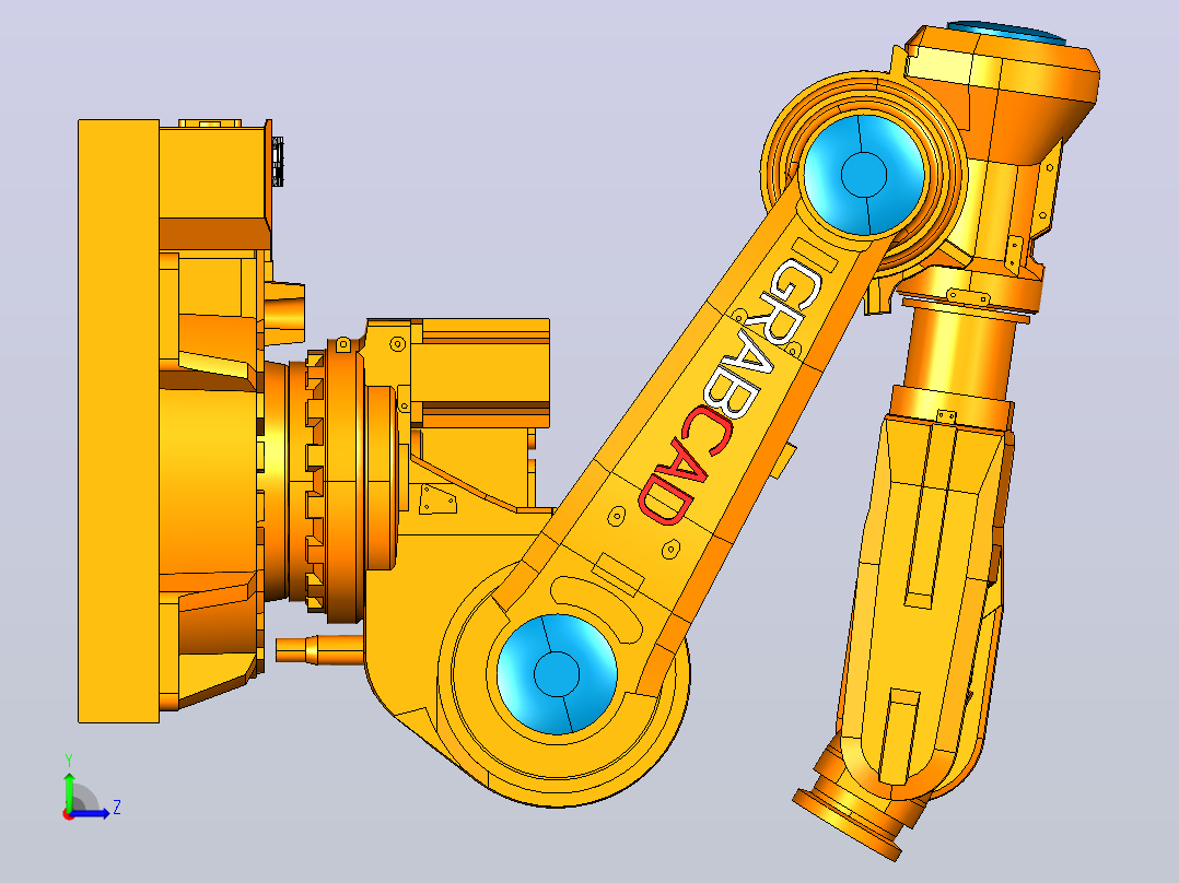 机器人abb robotic arm for 3d print左视图