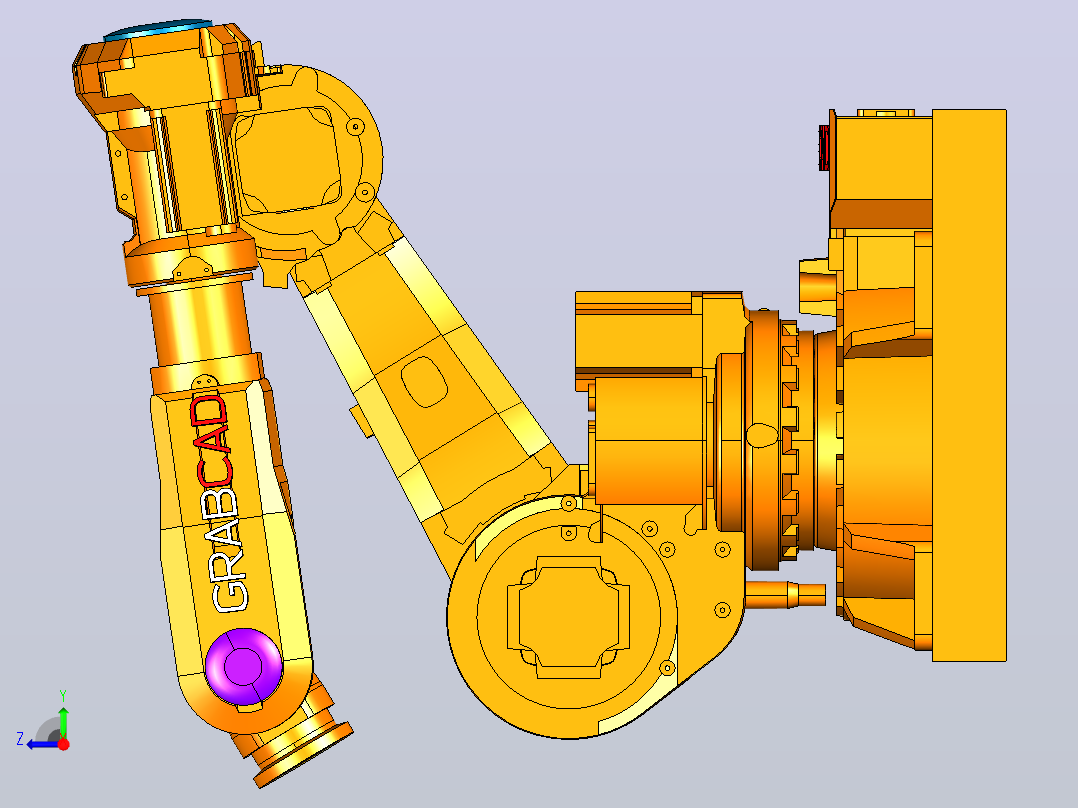 机器人abb robotic arm for 3d print右视图