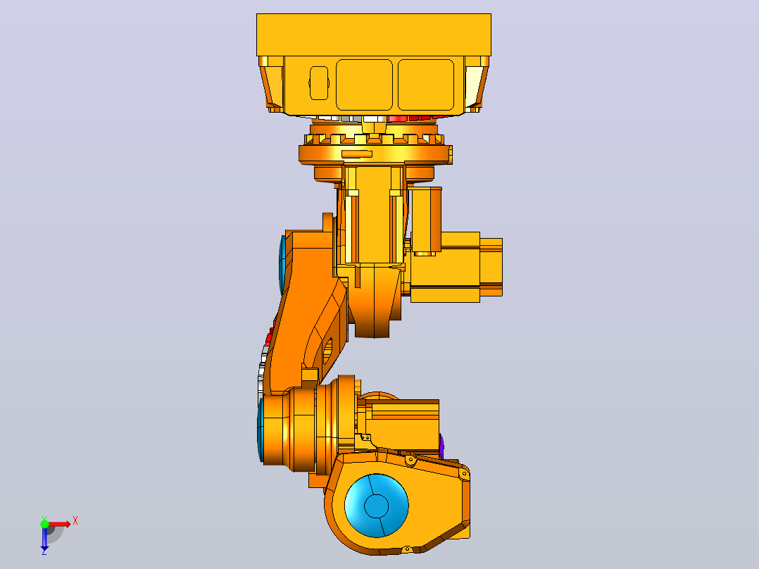 机器人abb robotic arm for 3d print俯视图