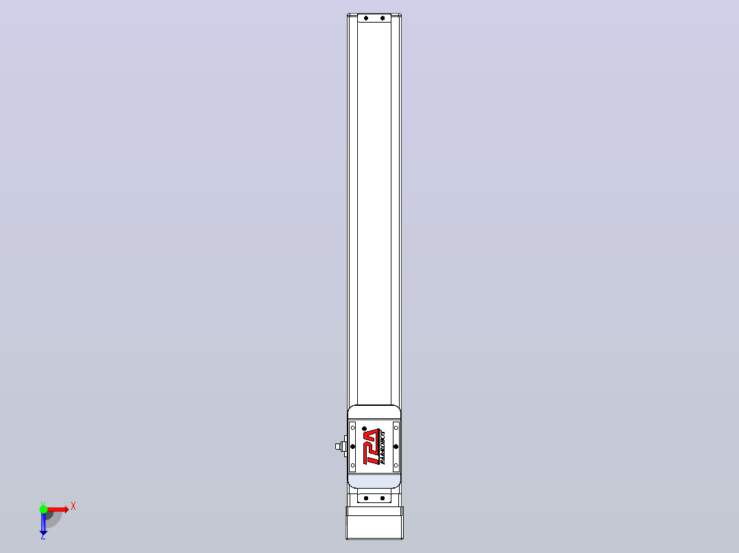 滚珠丝杠直线轴带导轨全封闭TPA-HCR-65S-1610C-L450-MP-Y-P20-N3俯视图