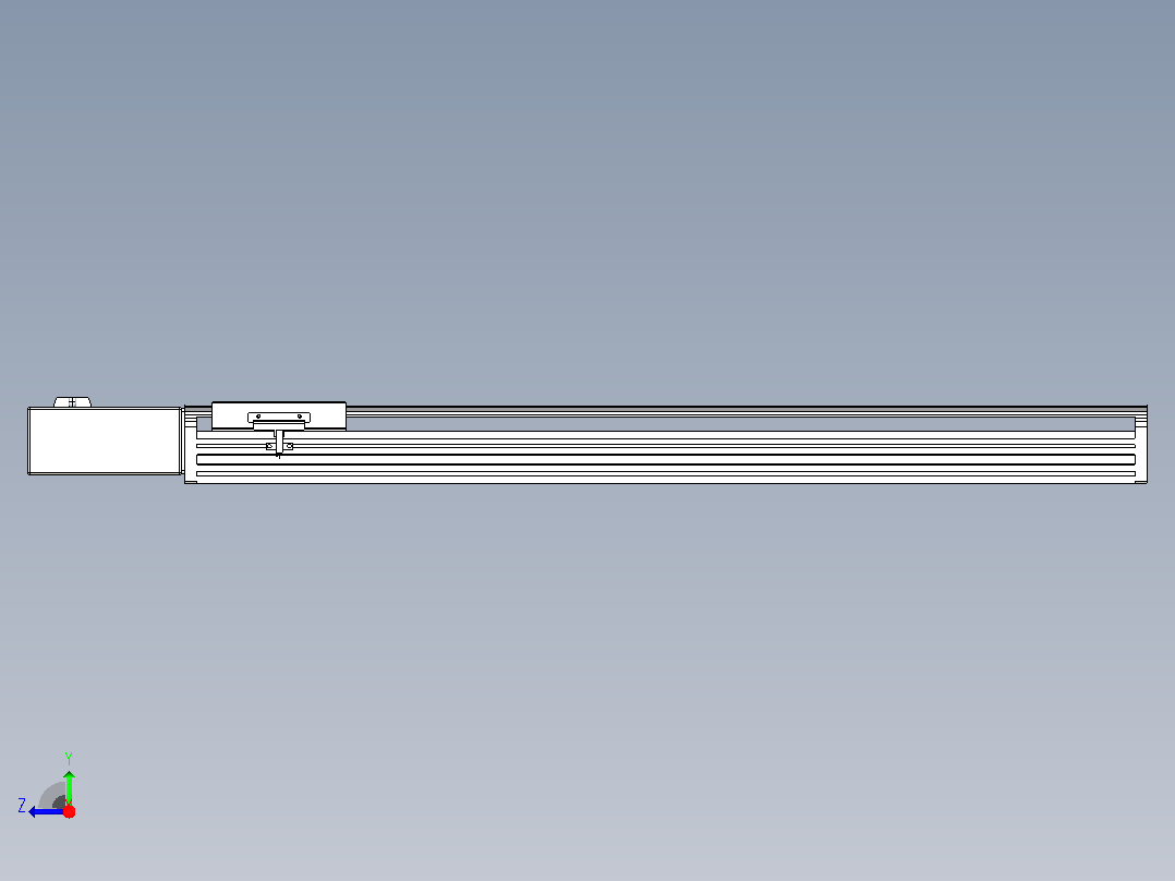 皮带直线轴半封闭可选导轨TPA-HNB-140D-120-L700-MR-C-P40-N3右视图