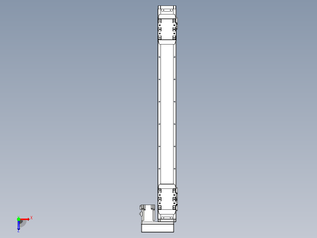 滚珠丝杠线性轴TPA-GCRS-80-1610C-L275-MR-M20-N3俯视图