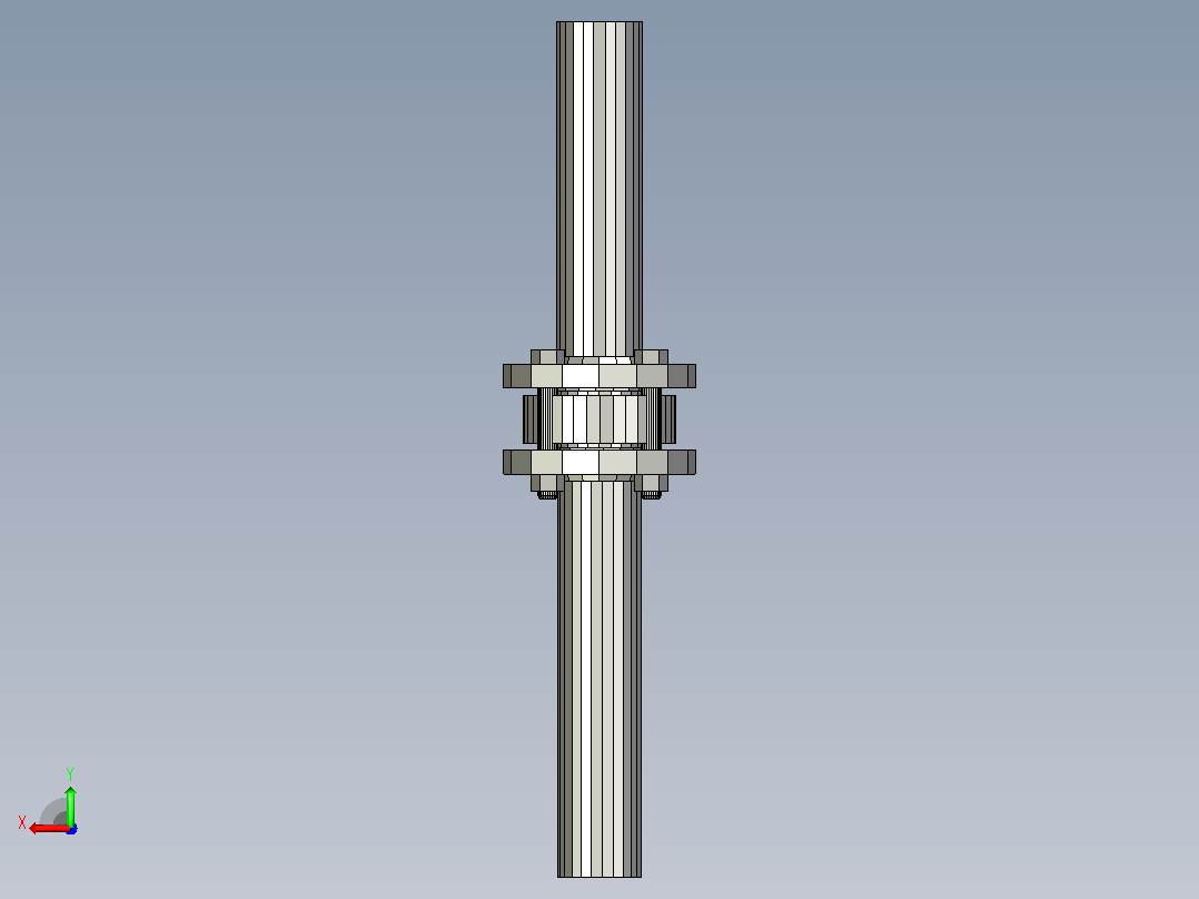 阀门止回阀后视图