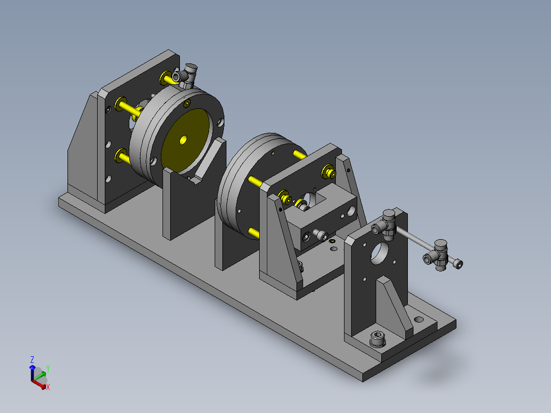 圆管密封测试器正等轴测图