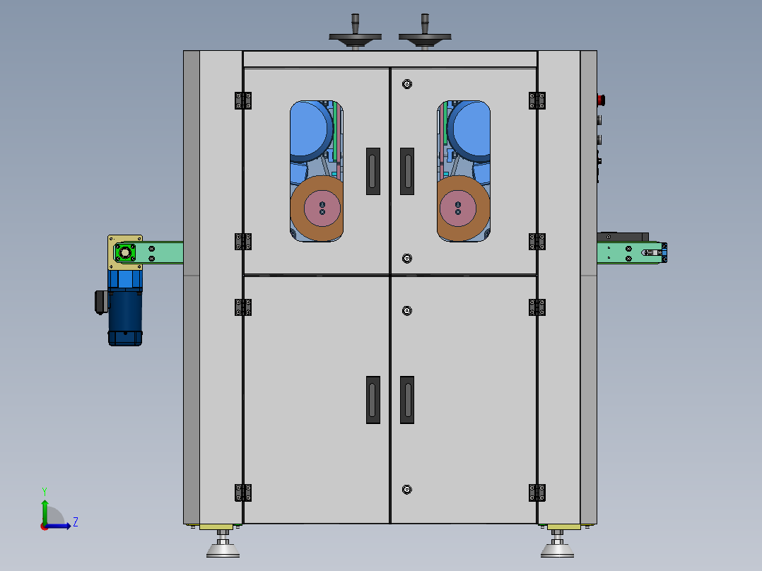 拉丝辊式拉丝机sw16可编辑左视图