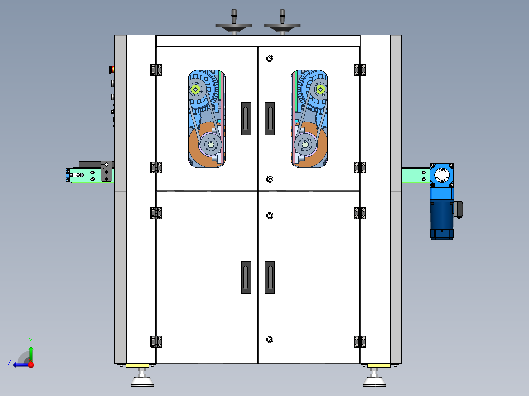 拉丝辊式拉丝机sw16可编辑右视图