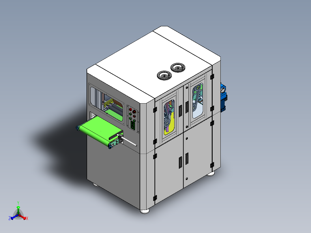 拉丝辊式拉丝机sw16可编辑正等轴测图