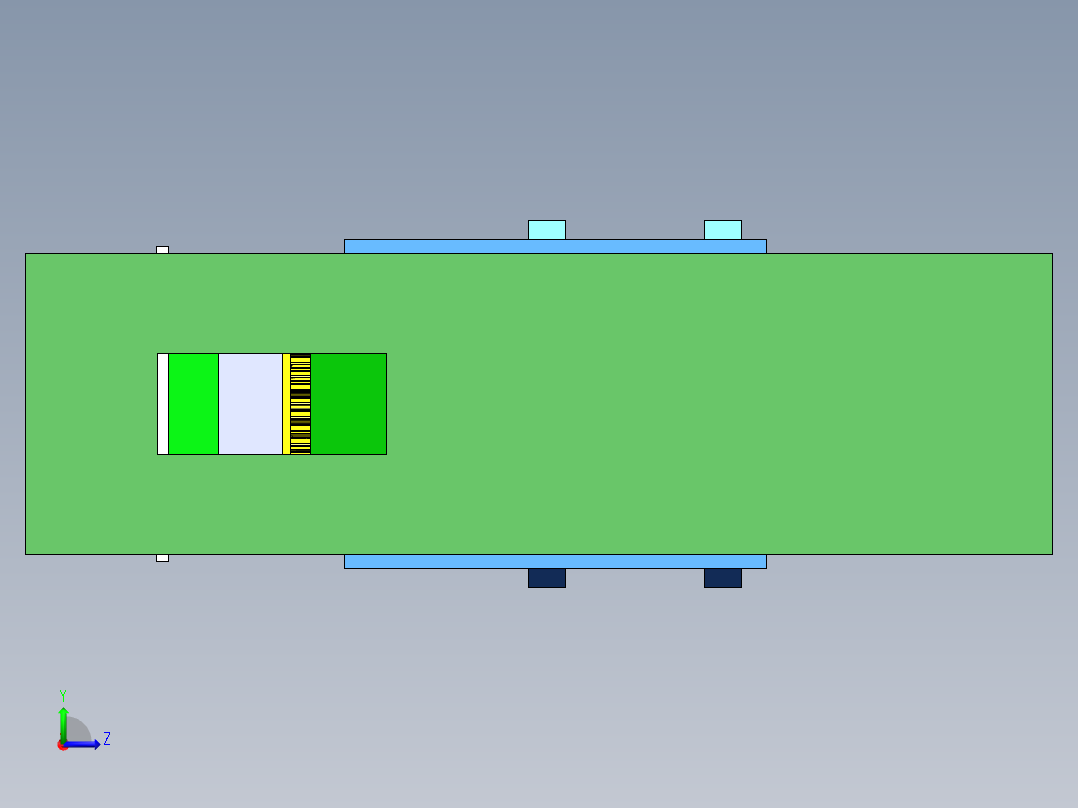 曲轴锻造剪切设备3D数模图纸 Solidworks设计左视图