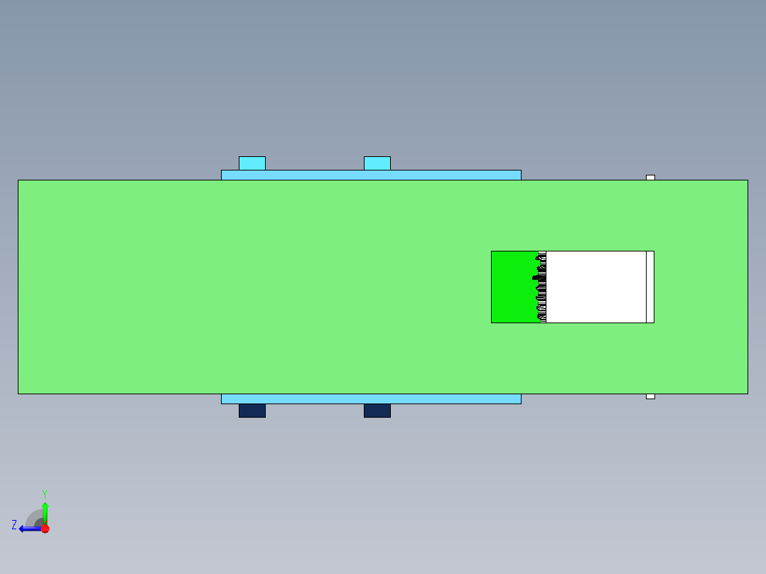 曲轴锻造剪切设备3D数模图纸 Solidworks设计右视图