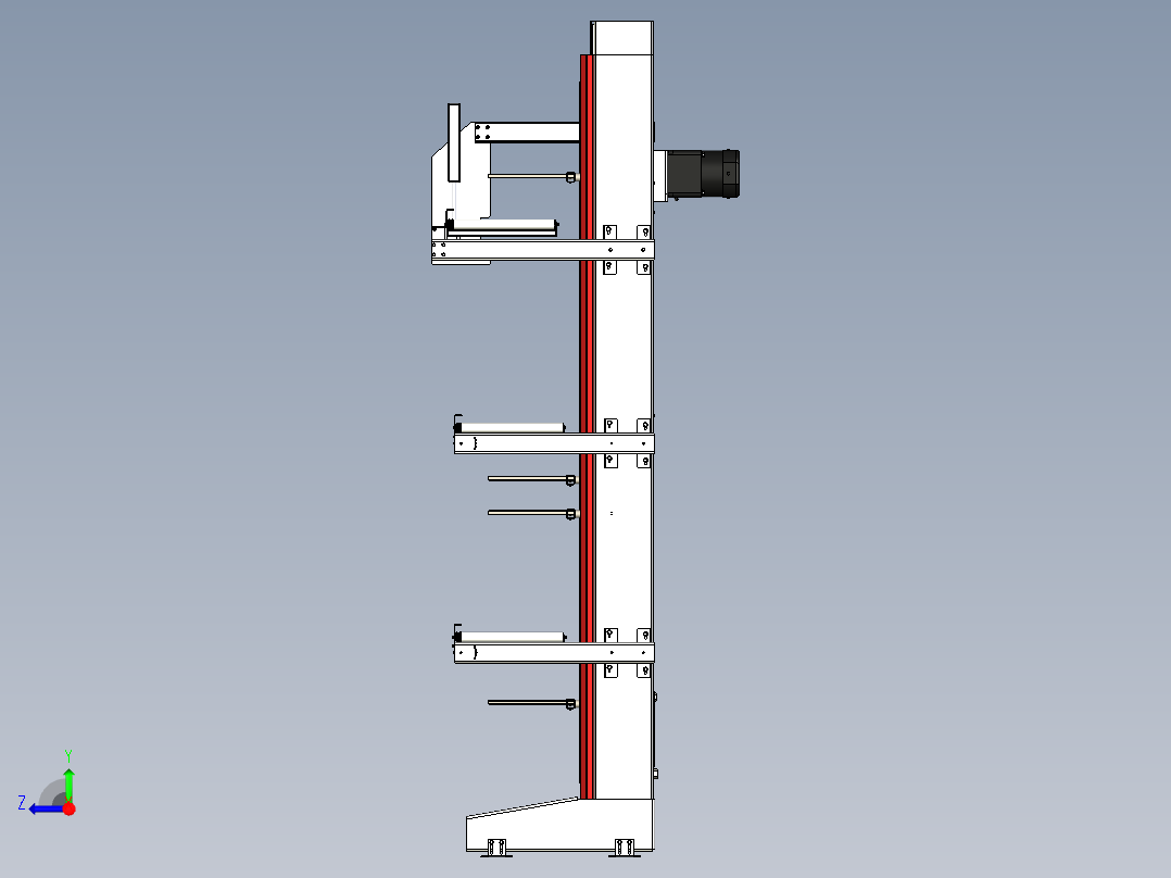 垂直升降机Qimarox模型3D图纸 x_t格式右视图