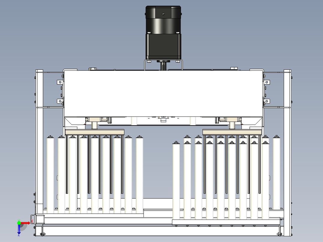 垂直升降机Qimarox模型3D图纸 x_t格式俯视图