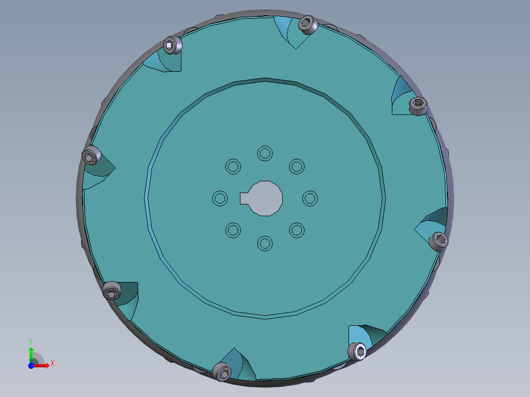 麦克纳姆轮3D图纸 G991前视图