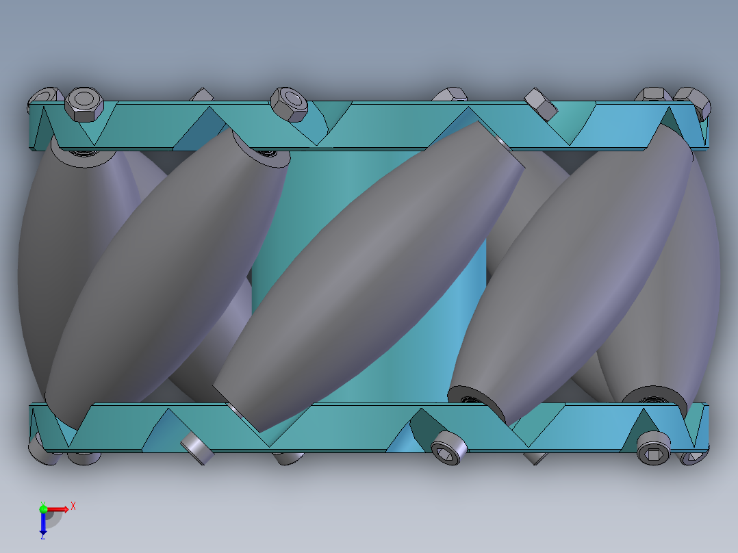 麦克纳姆轮3D图纸 G991俯视图