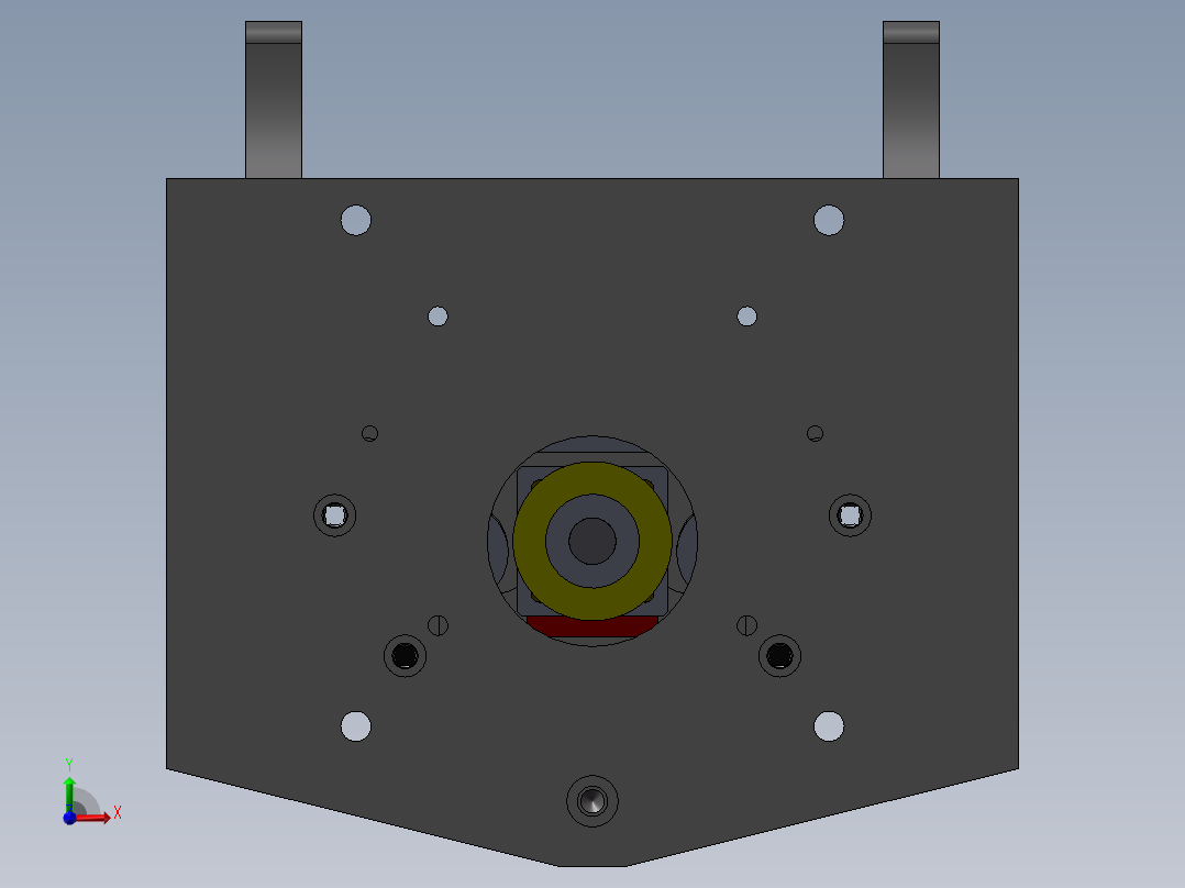 手动丝杆高度调节机构前视图