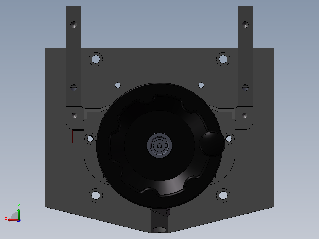 手动丝杆高度调节机构后视图