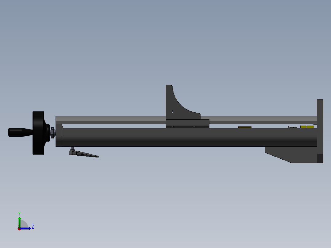 手动丝杆高度调节机构左视图